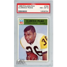 Clarence Peaks 1966 Philadelphia Football Card #154 PSA 8 NM-MT