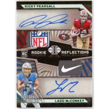 Ricky Pearsall Ladd McConkey 2024 Panini Illusions Rookie Reflections Dual Patch Autograph Card #RRA-WR2 2/10
