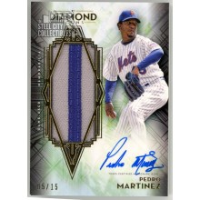 Pedro Martinez 2021 Topps Diamond Icons Jumbo Patch Auto Card #AJP-PMA 05/15
