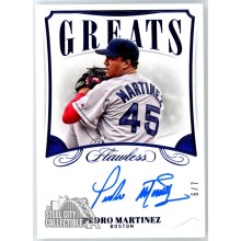Pedro Martinez 2020 Panini Flawless Greats Sapphire Autograph Card #GA-PE 6/7