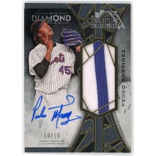 Pedro Martinez 2022 Topps Diamond Icons Black Jumbo Patch Auto #AJP-PMA 10/10