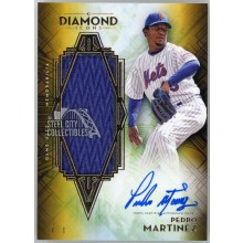 Pedro Martinez 2021 Topps Diamond Icons Gold Jumbo Patch Auto Card #AJP-PMA 1/1