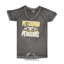 Pittsburgh Penguins Women's Burnout V-Neck Shirt