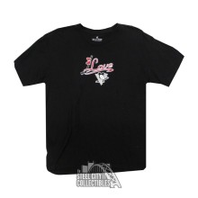Pittsburgh Penguins Love Women's Black Shirt