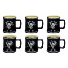 Pittsburgh Penguins NHL 2oz Sculpted Mini Mug Shot Glass - Set of 6