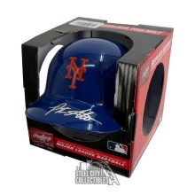 Pete Alonso Autographed New York Mets Mini Baseball Helmet - JSA