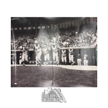 Pete Rose 1st Game Autographed Cincinnati Reds 30x40 Poster - JSA