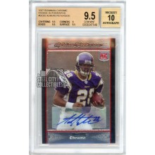 Adrian Peterson 2007 Bowman Chrome Rookie Autograph Card #BC65 BGS 9.5