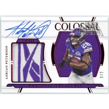 Adrian Peterson 2021 Panini National Treasures Colossal Reebok Logo Patch Autograph Card #CO-AP 2/2