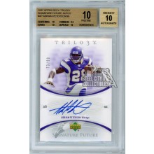 Adrian Peterson 2007 Upper Deck Trilogy Signature Future Rookie Autograph Card #FS-AP 73/99 BGS 10