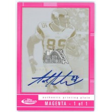 Adrian Peterson 2008 Topps Finest Magenta Printing Plate Autograph Card #23 1/1