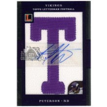 Adrian Peterson 2008 Topps Letterman Letter Patch Auto 3/5