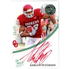 Adrian Peterson 2007 Press Pass Green Rookie Autograph Card 22/25