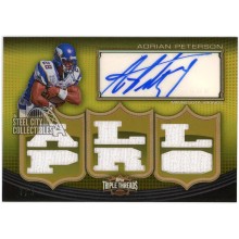 Adrian Peterson 2010 Topps Triple Threads Gold Jersey Auto 7/9