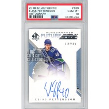 Elias Pettersson 2018-19 Upper Deck SPA Rookie Auto Card #189 114/999 PSA 10