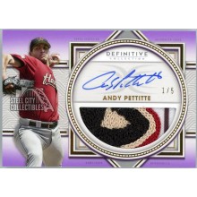 Andy Pettitte 2022 Topps Definitive Purple Patch Autograph Card #DARC-AN 1/5