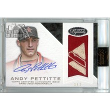 Andy Pettitte 2016 Topps Dynasty Majestic Logo Patch Autograph Card #AP-APT3 1/1