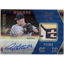 Andy Pettitte 2020 Panini Absolute Heroes Game-Used Logo Patch Auto 1/1