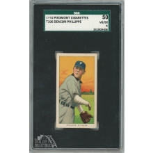 Deacon Phillippe 1910 T206 Piedmont Cigarettes Card SGC 4 VG-EX