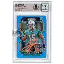 Jaelan Phillips 2021 Panini Prizm Light Blue Autograph Rookie Card #377 BAS 10 (Orange)