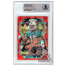 Jaelan Phillips 2021 Panini Prizm Red Ice Autograph Rookie Card #377 BAS (Orange)