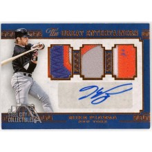 Mike Piazza 2016 Panini Pantheon The Great Entertainers Patch Autograph Card #TGE-MP 3/3