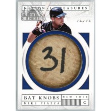 Mike Piazza 2016 Panini National Treasures Game-Used Bat Knob Card #BK-MP 1/1