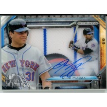 Mike Piazza 2015 Topps Strata Patch Autograph Card #SSR-MP 25/25