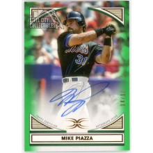 Mike Piazza 2022 Topps Definitive Defining Images Green Autograph Card #DIA-MP 4/10