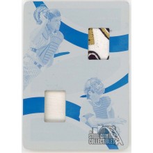 Mike Piazza Johnny Bench 2022 Panini Immaculate Dual Patch Printing Plate Card #LDM-MJ 1/1