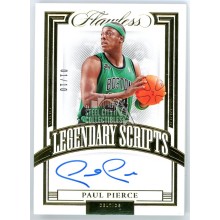 Paul Pierce 2021-22 Panini Flawless Legendary Scripts Gold Auto Card 01/10