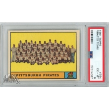 Pittsburgh Pirates Team 1961 Topps Baseball Card #554 PSA 6 EX-MT