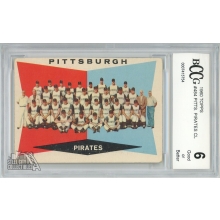 Pittsburgh Pirates Team 1960 Topps Baseball Card #484 BCCG 6 Good+