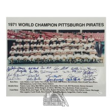 Pittsburgh Pirates Autographed 1971 World Series Champions 16x20 Baseball Photo - JSA LOA (Don Leppart Smeared)