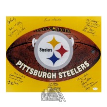 Pittsburgh Steelers Legends Autographed 16x20 Football Photo - JSA LOA (24 Sigs)