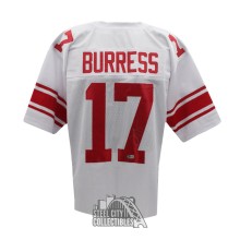 Plaxico Burress Autographed New York Custom White Football Jersey - BAS