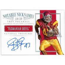 Troy Polamalu 2015 National Treasures Multi-Sport Notable Nicknames Auto 10/25