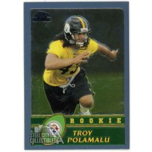 Troy Polamalu 2003 Topps Chrome Rookie Card #24 (Creased & Scratches)