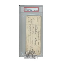 Benjamin Harrison Autographed Check - PSA/DNA 9 MINT (Dec 1st)