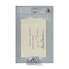 Harry S Truman & Bess Truman Autographed Greeting Card - BAS