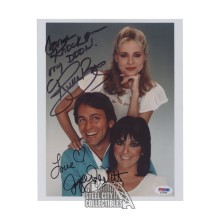 Priscilla Barnes & Joyce Dewitt Autographed Three's Company 8x10 Photo - PSA/DNA