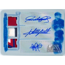 Rodriguez, Beltre, Andrus 2020 Topps Triple Threads Plate Patch Auto Card 1/1