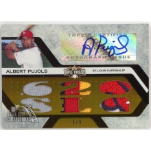 Albert Pujols 2008 Topps Triple Threads Patch Autograph Card #TTAR-174 6/9