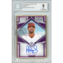 Albert Pujols 2019 Topps Transcendent Purple Autograph Card #TCA-AP 8/10 BGS 9