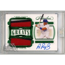 Albert Pujols 2021 Panini Flawless Greats Emerald Dual Patch Autograph Card 3/3