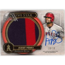 Albert Pujols 2021 Topps Five Star Jumbo Prime Patch Autograph Card #FSJP-AP 10/10