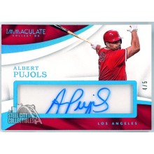 Albert Pujols 2017 Panini Immaculate Platinum Autograph Card #IA-AP 4/5