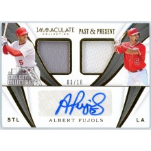 Albert Pujols 2019 Panini Immaculate Past & Present Jersey Autograph Card #PP-AP 3/10