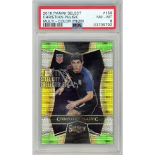Christian Pulisic 2016-17 Panini Select Multi-Color Rookie Card #150 PSA 8