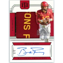 Brock Purdy 2024 Panini National Treasures Collegiate Patch Autograph Card #CCS-BP 3/5